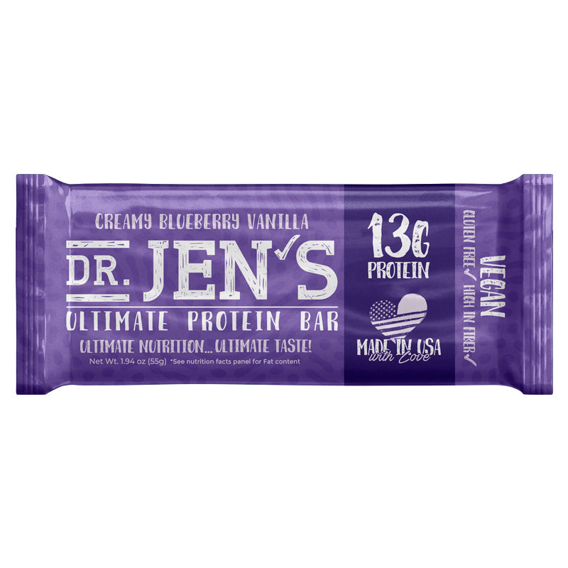 Creamy blueberry vanilla protein bar